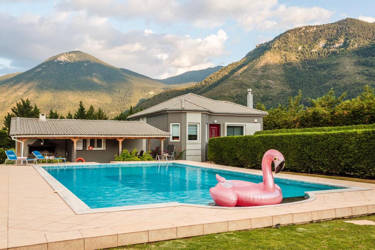 Villa Stymfalia - Luxury Mansion With Private Pool Karteri  ภายนอก รูปภาพ